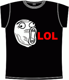 Прикольные футболки: LOL FACE black